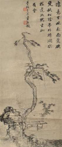 1730-1802 王文治山水水墨纸本镜片