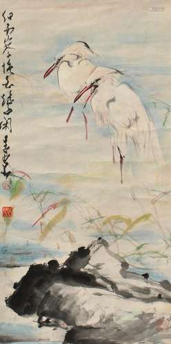 1905-1998 赵少昂花鸟设色纸本立轴