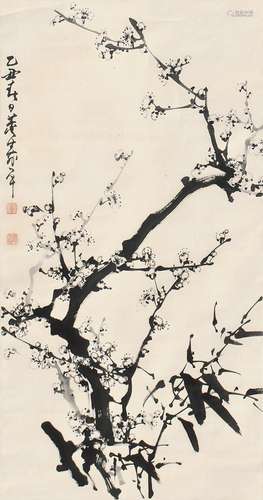 1904-1977 董寿平梅花水墨纸本立轴