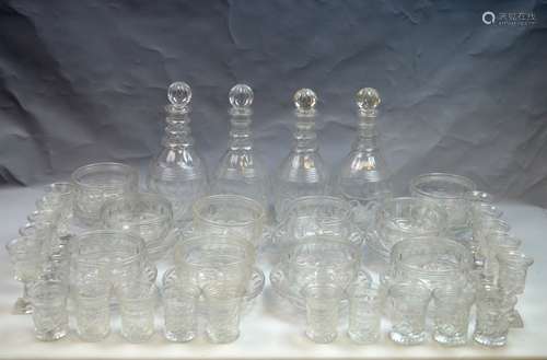 Large Cut Crystal Decanter Set