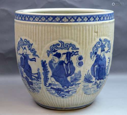 Chinese Blue and White Porcelain Planter