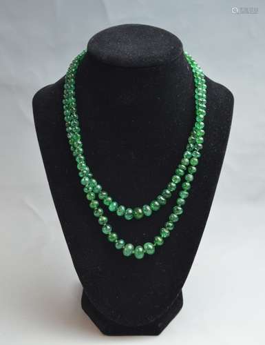 Buccellati Emerald Bead Neck w/ Original Receipt