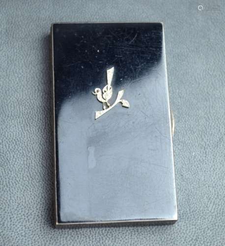 Van Cleef &Arpels Diamond Black Enamel Vanity Case