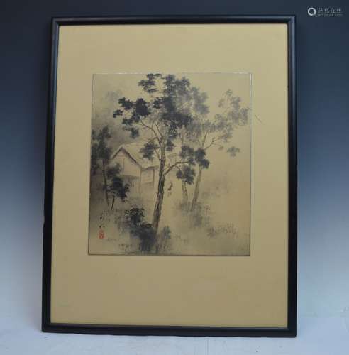 Framed Chinese Landscape Printing