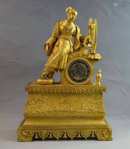 French Empire Chinese Motif Clock