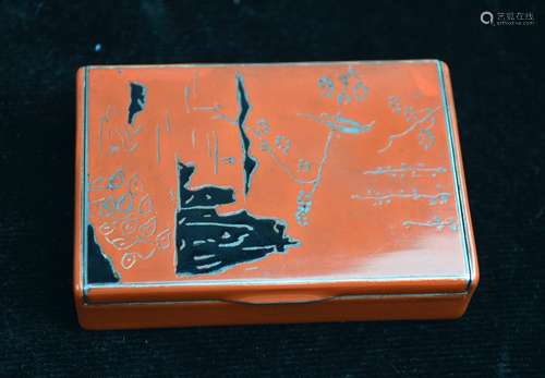 Art Deco Gold & Enamel Cigarette Vanity Case