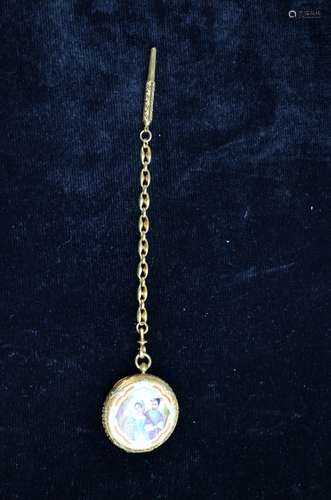 Enamel Gold Pendant Watch