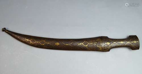 Indian Gold Inlaid Dagger