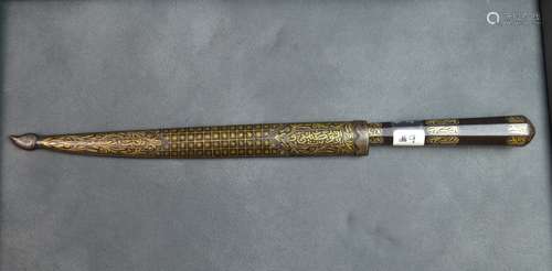 Indian Gold Inlaid Dagger