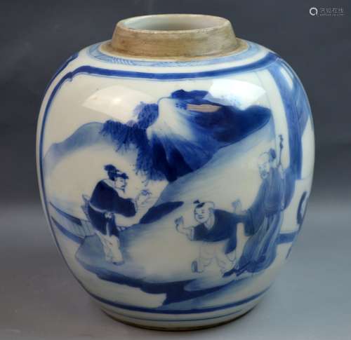 Chinese Blue and White Porcelain Jar