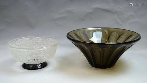 2 Daum Nancy Art Deco Bowls