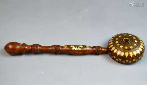 Very Old Indian Mother Pearl Opium Pipe