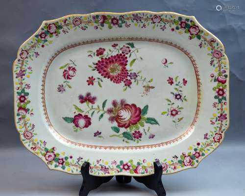 Chinese18th C. Export Famille Rose Porcelain Plate