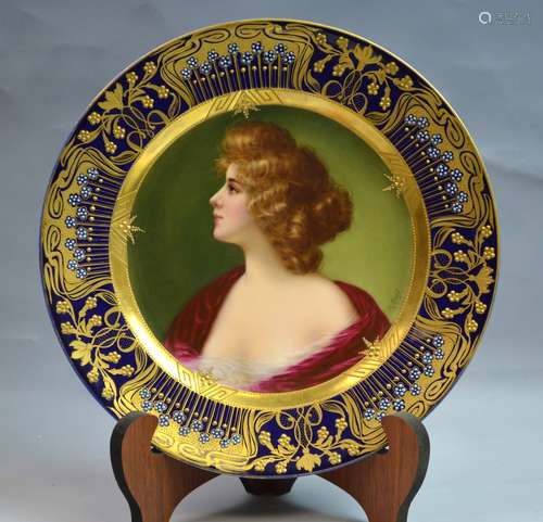 Royal Vienna Hand-painted Porcelain Plate