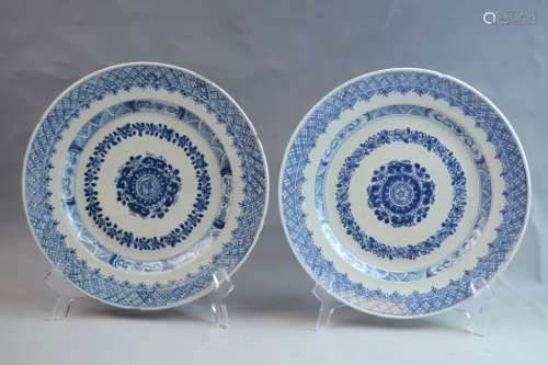 Chinese Export Pale Blue and White Porcelain Plate