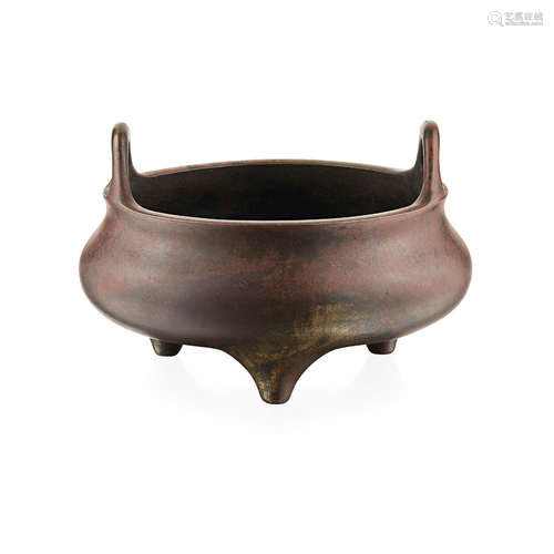 BRONZE TRIPOD CENSER YA TANG QING WAN MARK