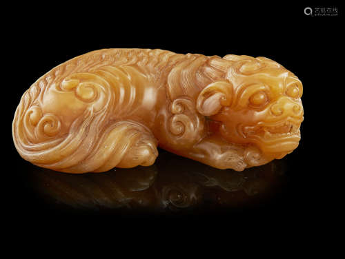 TIANHUANG HARDSTONE CARVING OF A BUDDHIST LION