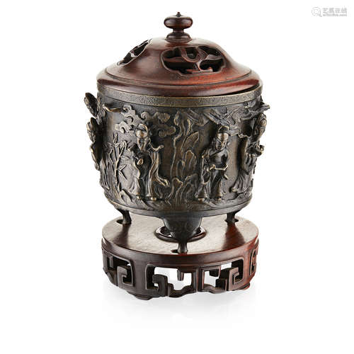 BRONZE TRIPOD CENSER MING DYNASTY