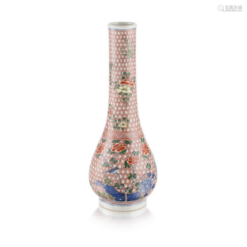 FAMILLE VERTE BOTTLE VASE KANGXI PERIOD