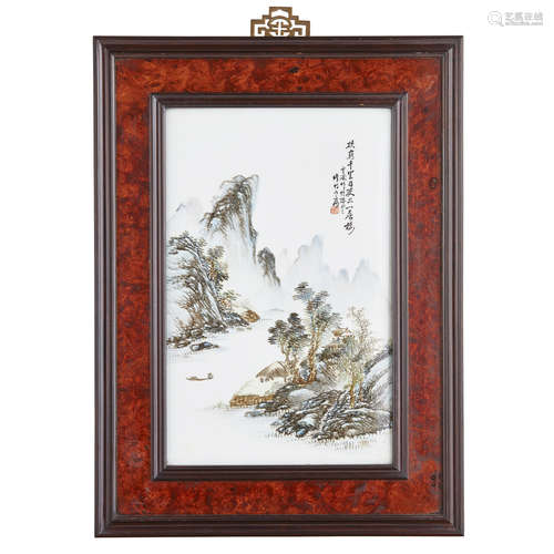 QIANJIANG-ENAMELLED PORCELAIN PLAQUE REPUBLIC PERIOD