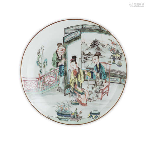 FAMILLE VERTE DISH KANGXI PERIOD