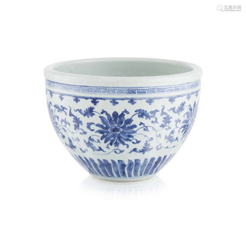 BLUE AND WHITE 'LOTUS' JARDINIÈRE QING DYNASTY, 18TH CENTURY