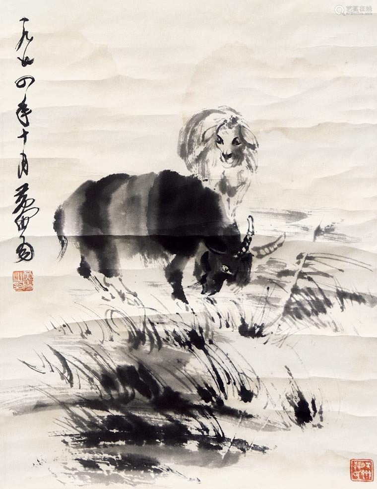 黄胄羊纸本立轴 Deal Price Picture 黄胄羊纸本立轴 Deal Price Picture