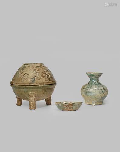 THREE CHINESE POTTERY VESSELS