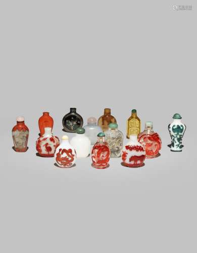 FOURTEEN CHINESE SNUFF BOTTLES