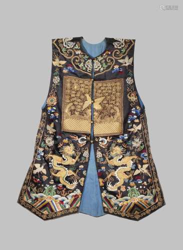 A CHINESE EMBROIDERED TUNIC