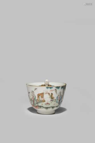 A CHINESE FAMILLE ROSE SURPRISE CUP