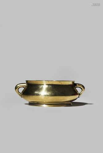 A CHINESE POLISHED BRONZE INCENSE BURNER