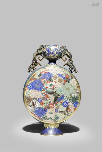 A CHINESE CLOISONNE MOONFLASK