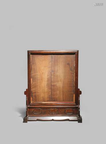 A CHINESE HARDWOOD TABLE SCREEN