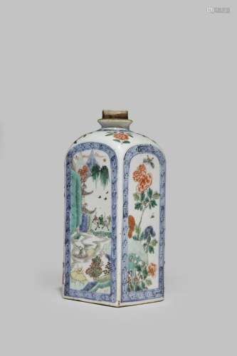 A CHINESE FAMILLE VERTE FLASK
