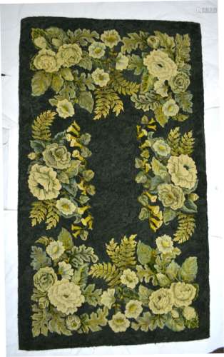 Hand Made Hooked Wool Rug