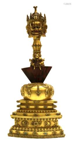 Chinese Gilt Bronze Buddhist Object/Tool