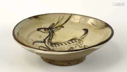 Chinese Celadon Bowl w/Deer
