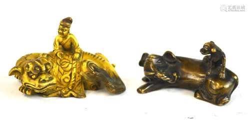 Two Chinese  Bronze Small Animals