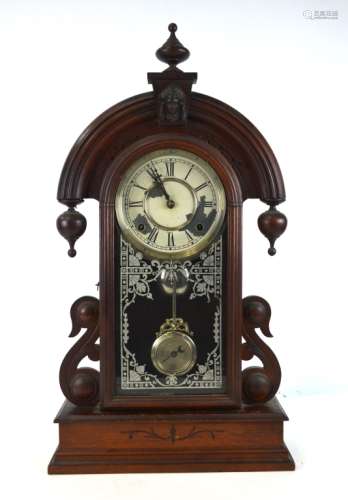 Antique Wood Case Mental Clock