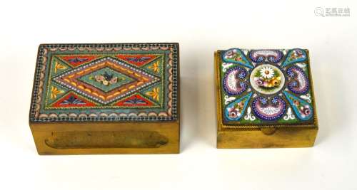 Italian Micro Mosaic Box & Match Box