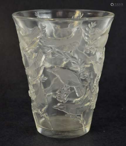 19th Cen. Lalique  Glass Vase