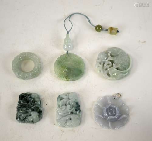 Six Pieces of  Chinese Jadeite
