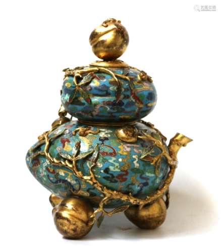 Chinese Cloisonne Double Gourd Vase