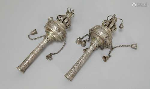 Pair of Judaica Silver Finials