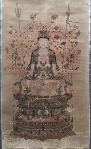Chinese Guanyin Scroll Painting