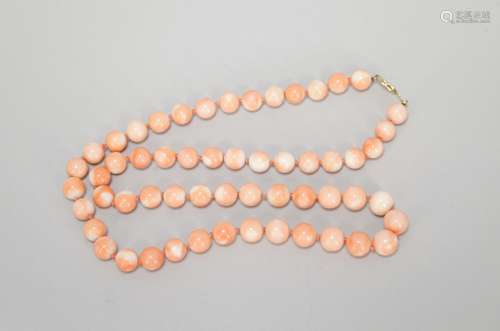 Pink Coral Necklace w/ Gold Clasp