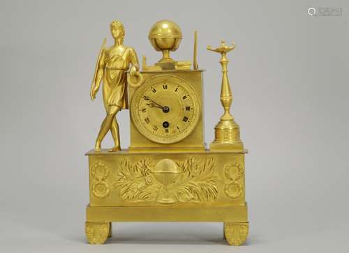 Dore Bronze Clock w/ Globe on the Top