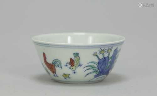 Chinese Porcelain Chicken Cup