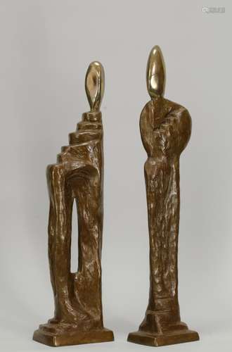 Pair of Contemporary Bronze Sculpture